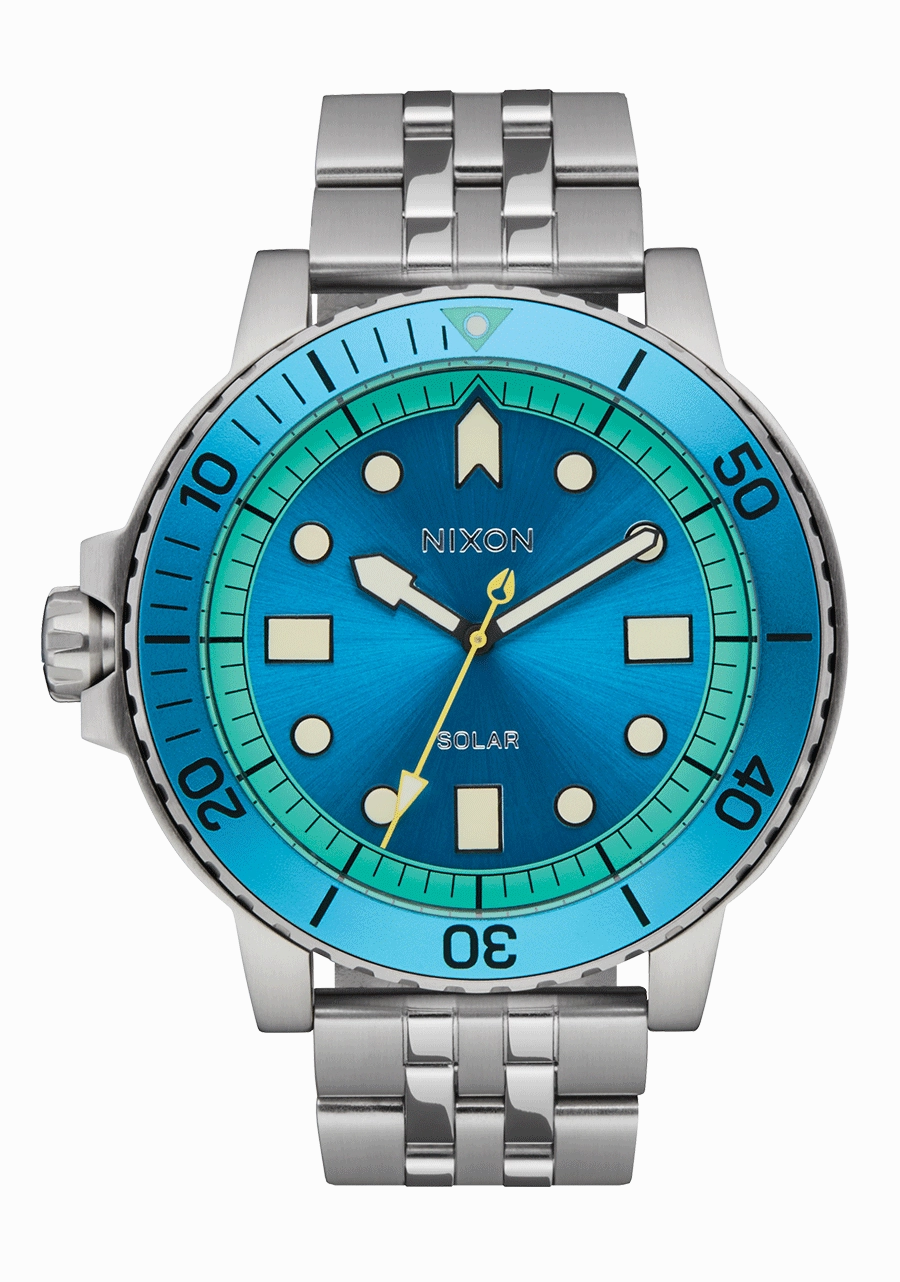 Stinger 44 - Silver / Byron Blue / Green stainless-steel watches stainless steel watch bands stainless steel watches cheap