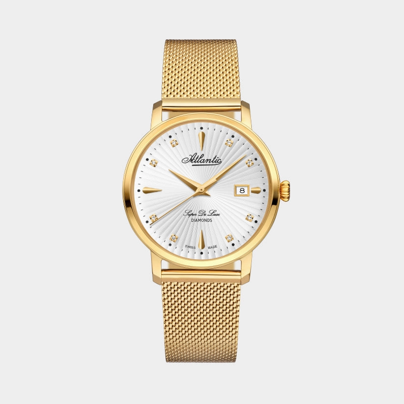 Super De Luxe Women Quartz White Dial Analog Mesh Watch 29355.45.27 women watches best women watches affordable women's watches branded women watches