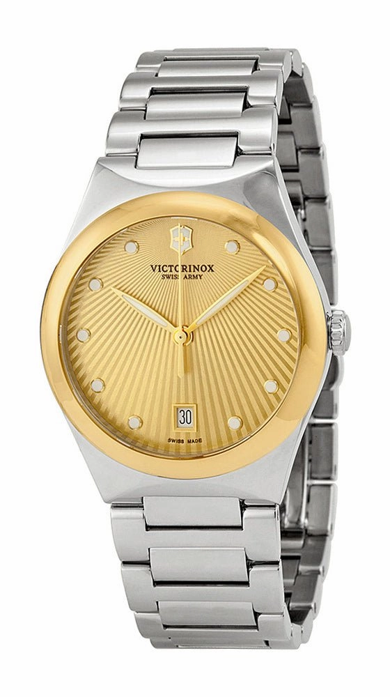 Swiss Army Victoria Gold Tone Steel Womens Watch Gold Tone Dial Calendar 241633 Women??s luxury watches Affordable women watches