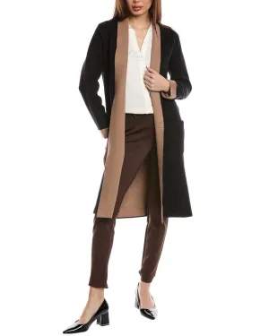 T Tahari Shawl Collar Double Knit Cardigan