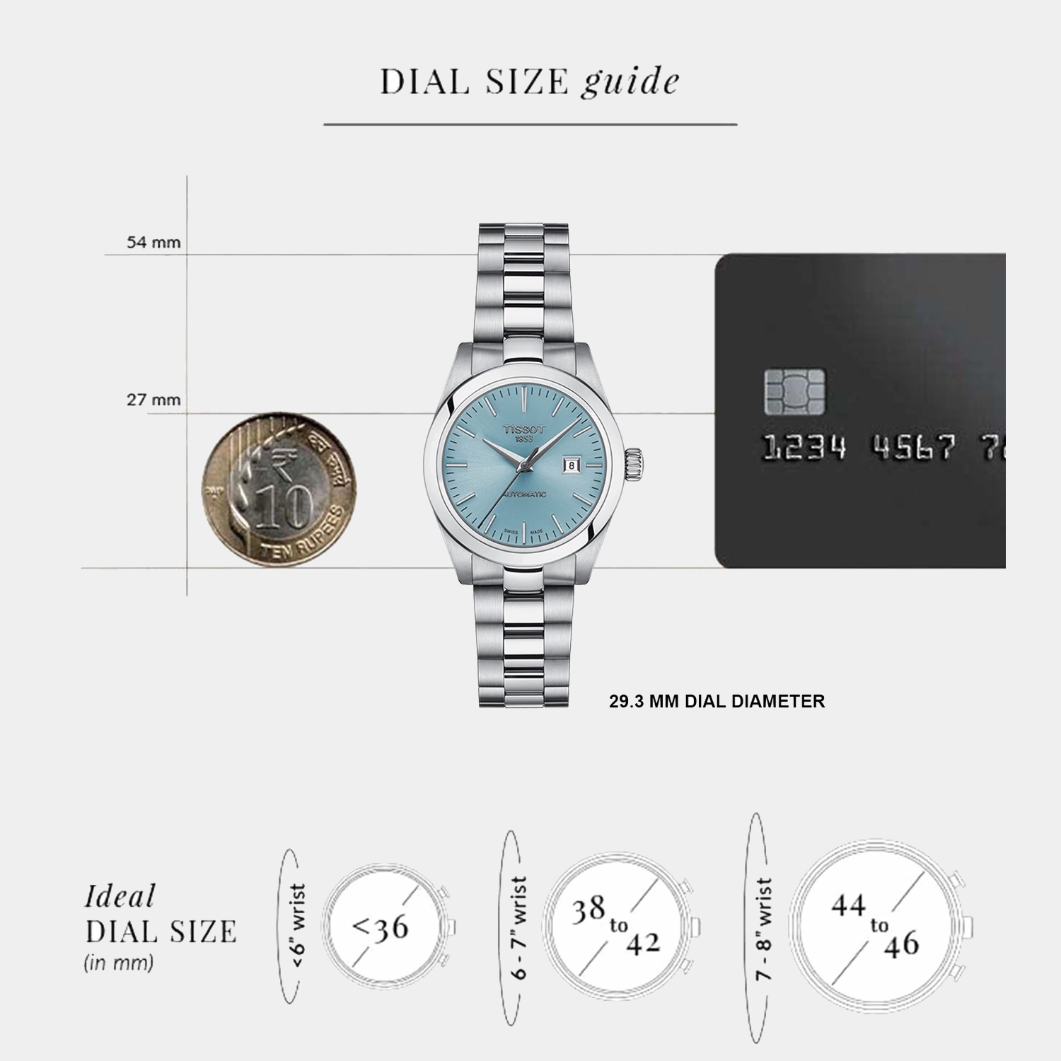 T-My Lady Women Analog Ice Blue Dial Automatic Stainless Steel Watch T1320071135100