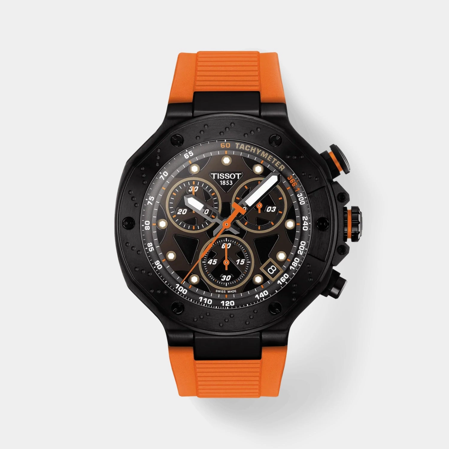T-Race Men Quartz Black Dial Chronograph Silicone Watch T1414173705102 budget    watches    watches classic