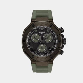 T-Race Men Quartz Dark Grey Dial Chronograph Silicone Watch T1414173706102 budget    watches    watches classic