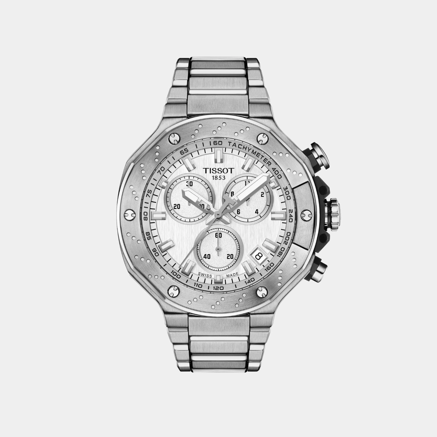 T-Race Men Quartz Silver Dial Chronograph Stainless Steel Watch T1414171103100 budget    watches    watches classic