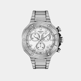 T-Race Men Quartz Silver Dial Chronograph Stainless Steel Watch T1414171103100 budget    watches    watches classic