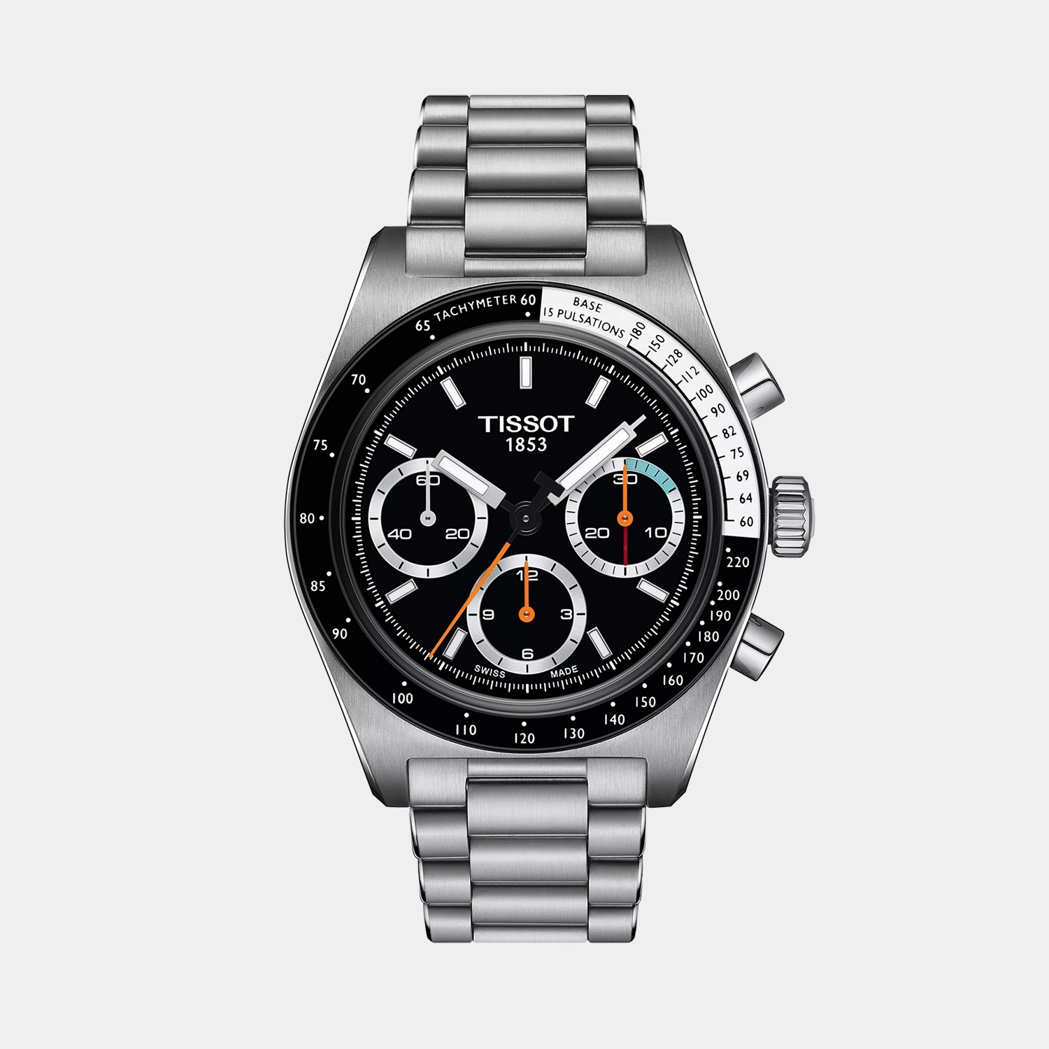 T-Sport Men Chronograph Black Dial Swiss Mechanical Stainless Steel Watch T1494592105100 budget    watches    watches classic