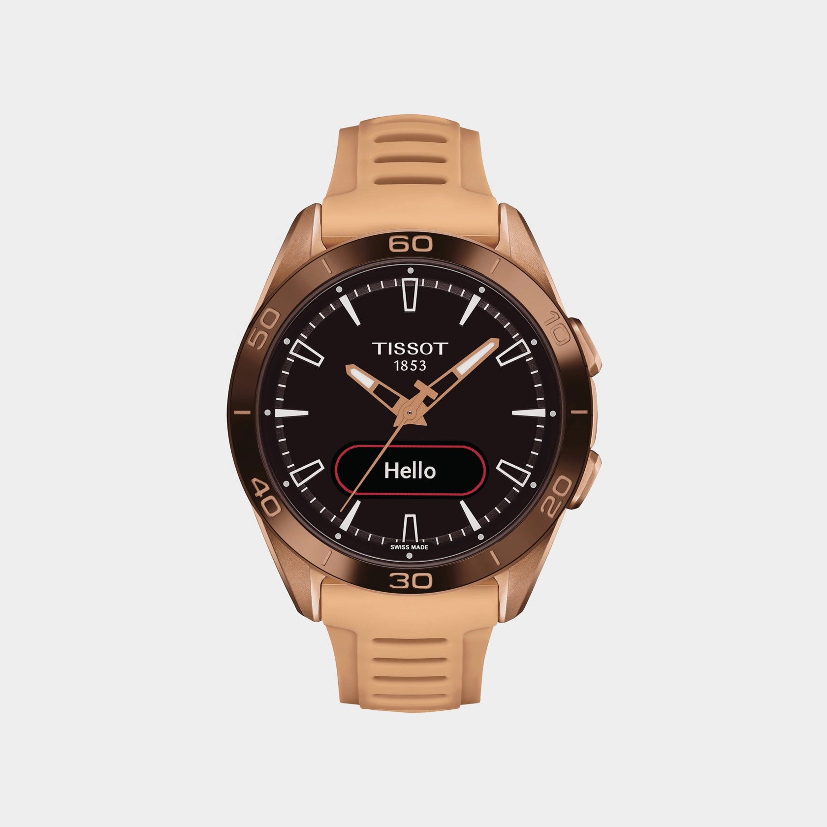 T-Touch Connect Sport Unisex Brown Analog Silicone Watch T1534204705105 budget    watches    watches classic