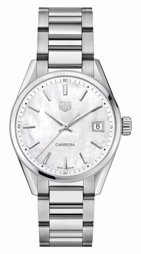 TAG Heuer Carrera Stainless Steel Mother-Of-Pearl Dial Date Quartz Womens Watch WBK1311.BA0652 Women??s luxury watches Affordable women watches