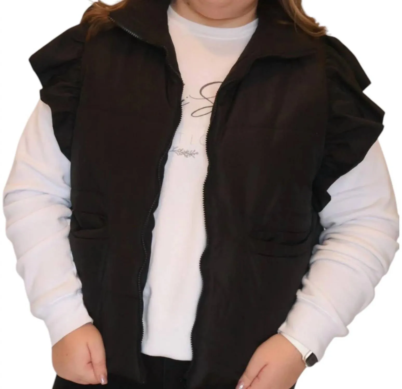 The Perfect Puffer Vest - Plus In Black