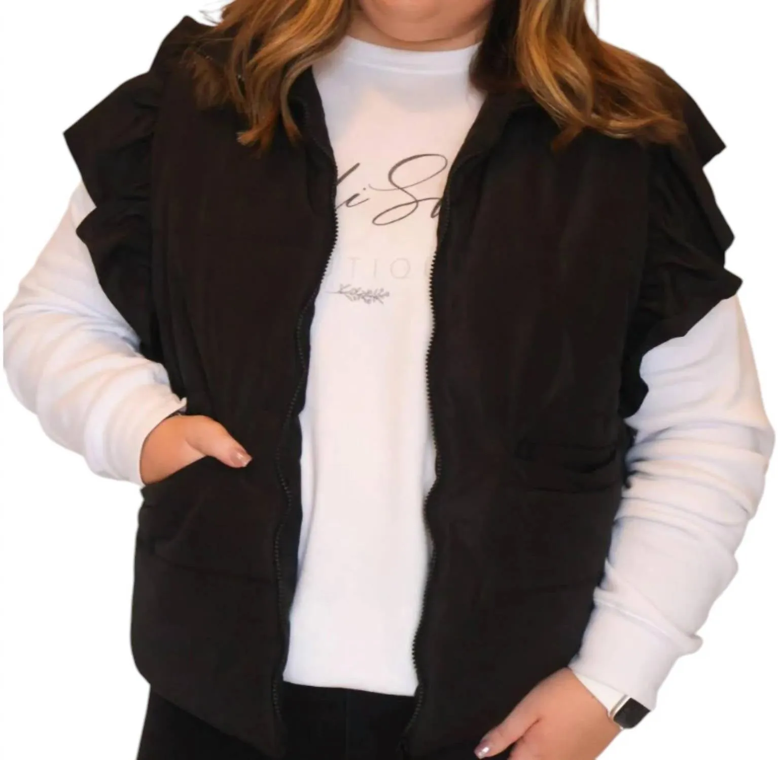 The Perfect Puffer Vest - Plus In Black