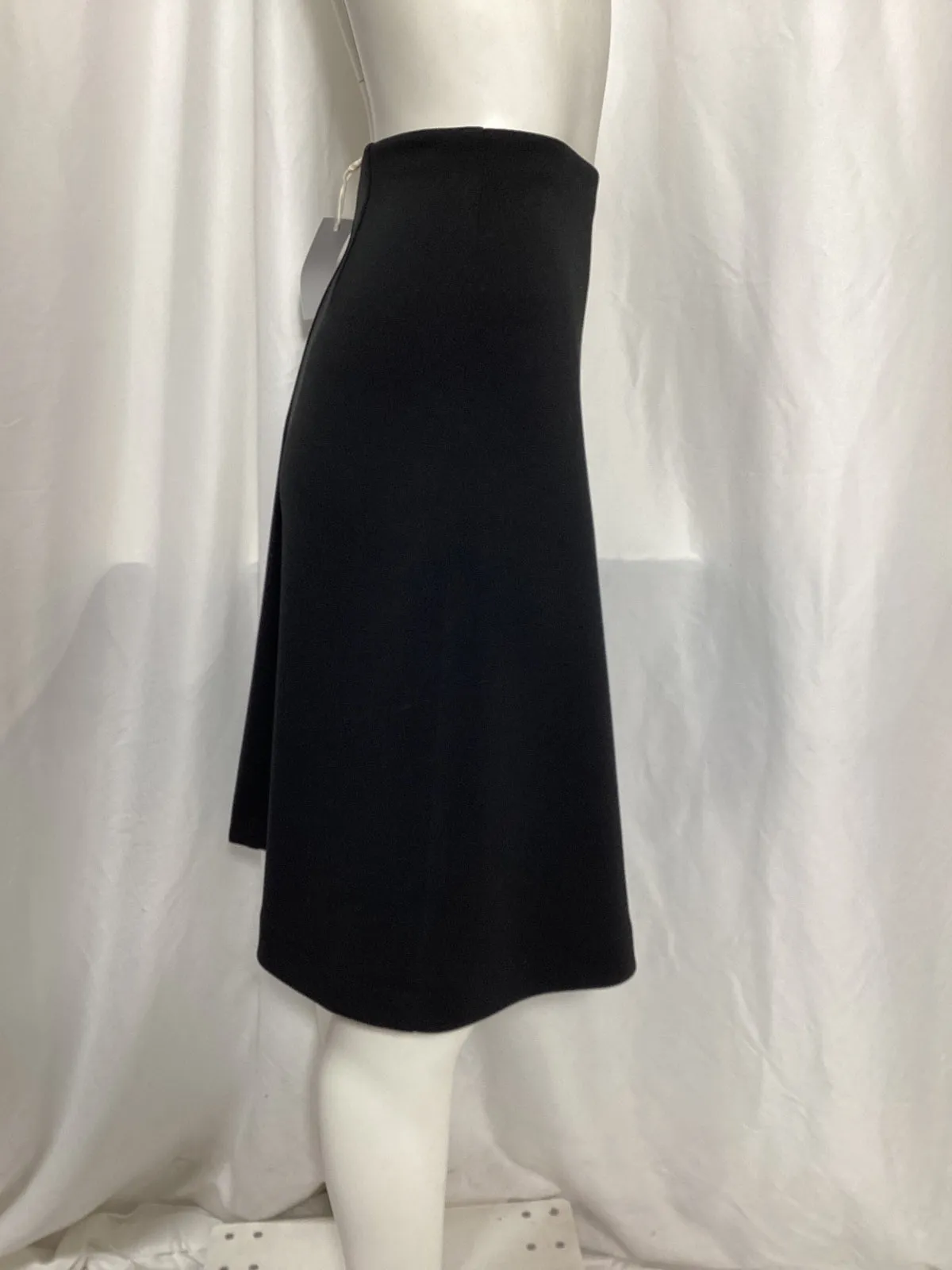 The Row Gotzon Scuba Midi Skirt in Black Polyester