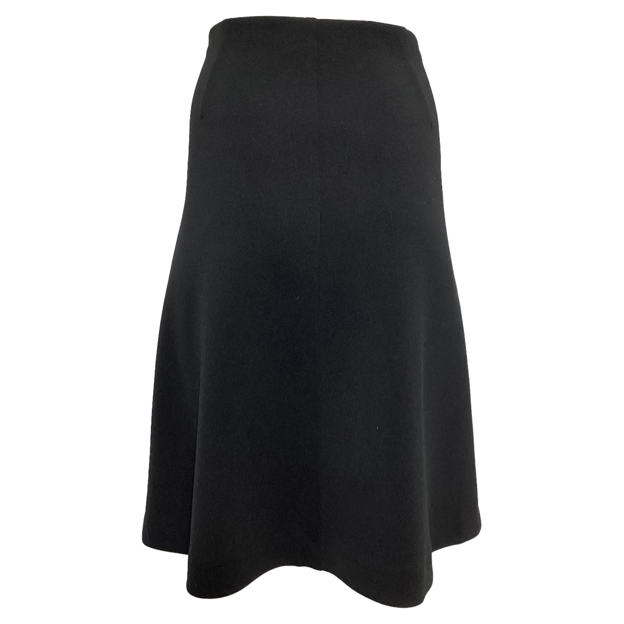 The Row Gotzon Scuba Midi Skirt in Black Polyester