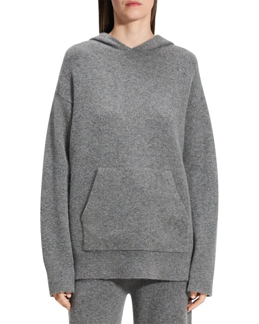 Theory Cashmere & Wool-Blend Cozy Hoodie