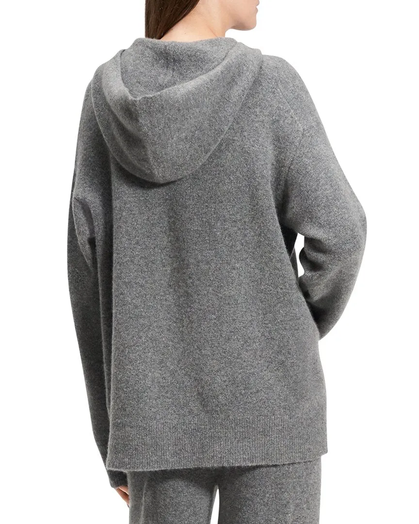 Theory Cashmere & Wool-Blend Cozy Hoodie