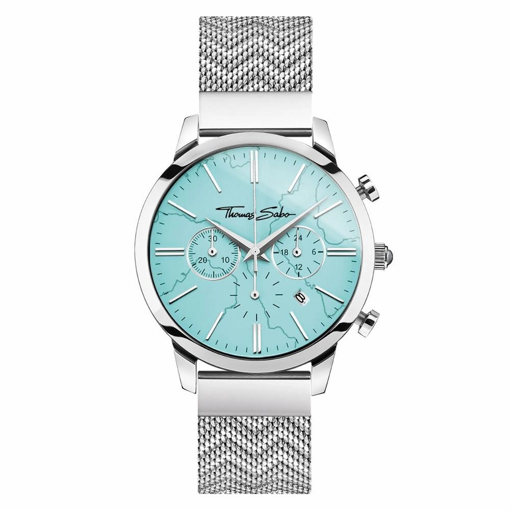 Thomas Sabo Turquoise Embossed Stainless Steel Womens Watch 