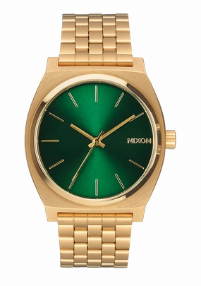 Time Teller - Gold / Green Sunray stainless-steel watches stainless steel watch bands stainless steel watches cheap