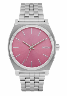 Time Teller - Silver / Pink stainless-steel watches stainless steel watch bands stainless steel watches cheap