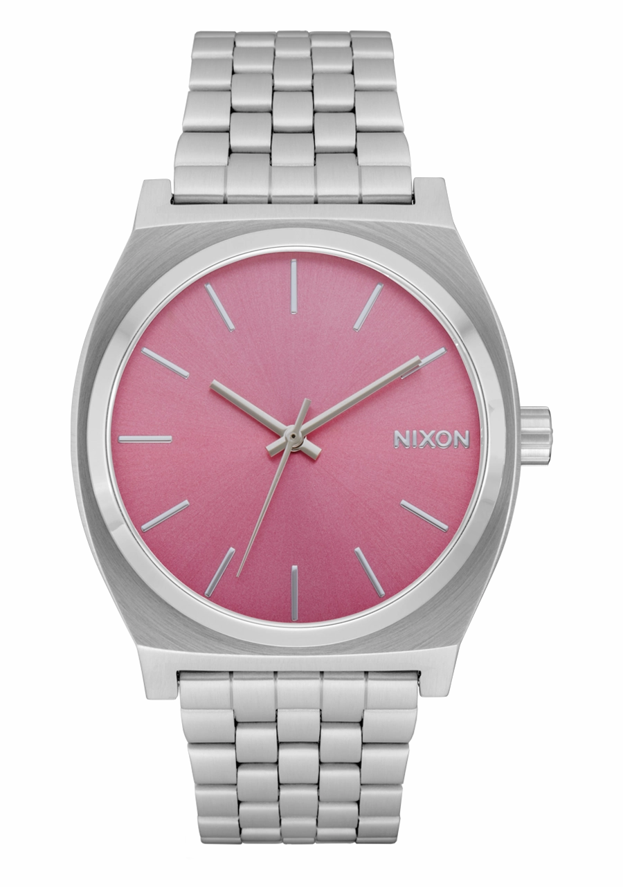 Time Teller - Silver / Pink stainless-steel watches stainless steel watch bands stainless steel watches cheap