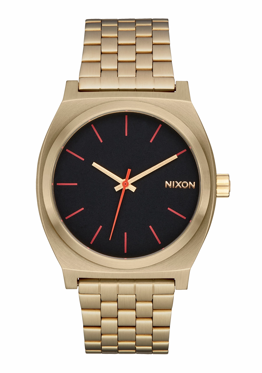 Time Teller - Yellow Gold / Black / Red stainless-steel watches stainless steel watch bands stainless steel watches cheap