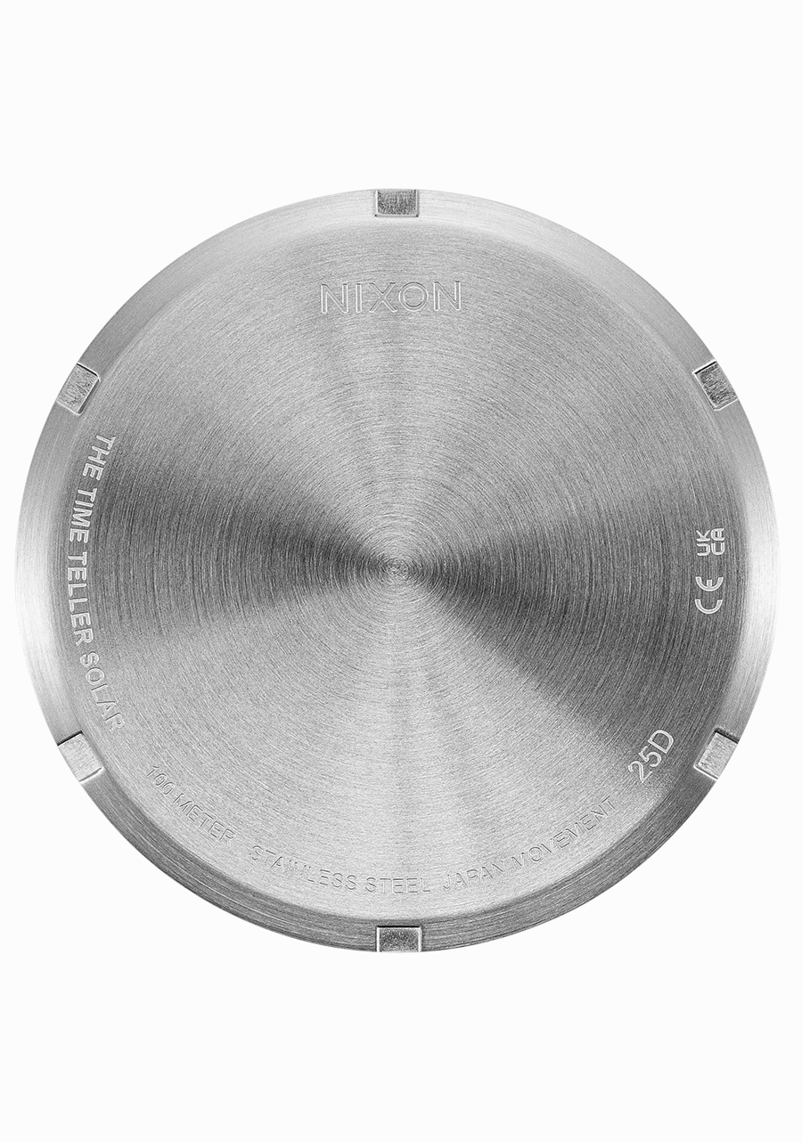 Time Teller Solar - Silver / Dusty Blue Sunray