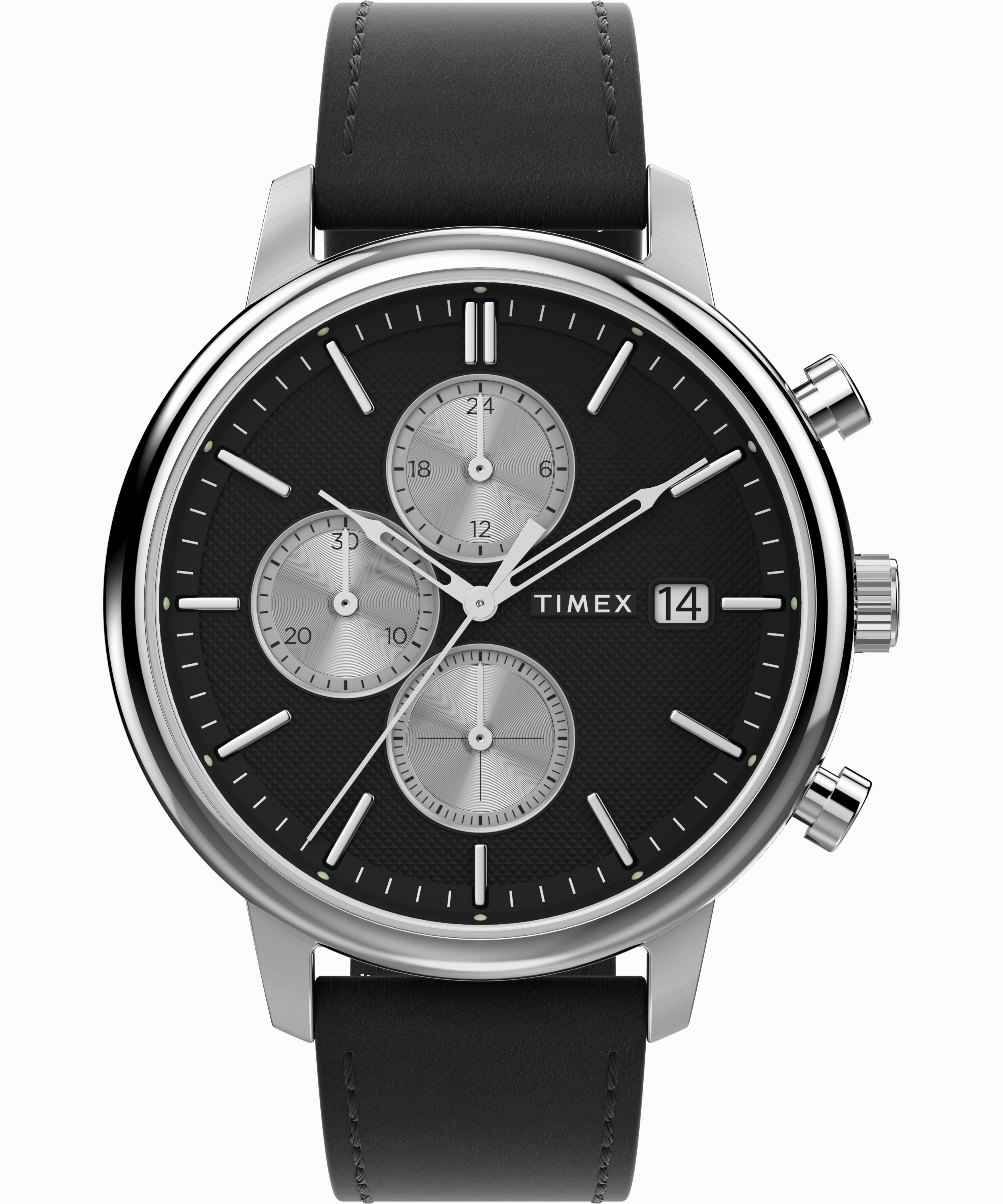 Timex Chicago 45mm Leather Black Dial Watch TW2W13100,quartz watch, quartz watches for men, quartz watches for women, best quartz watch, minimalist quartz watch, luxury quartz watch, waterproof quartz watch,analog quartz watch, digital quartz watch,afforda