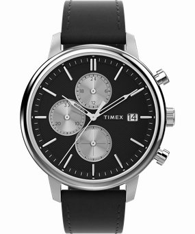 Timex Chicago 45mm Leather Black Dial Watch TW2W13100,quartz watch, quartz watches for men, quartz watches for women, best quartz watch, minimalist quartz watch, luxury quartz watch, waterproof quartz watch,analog quartz watch, digital quartz watch,afforda