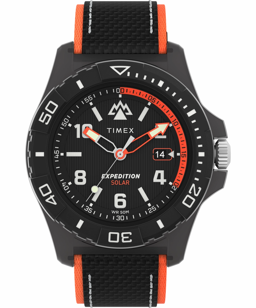 Timex Expedition 46mm Black Dial Fabric Strap Watch TW2V66100 
