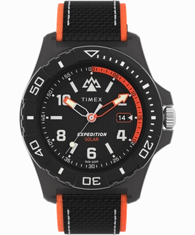 Timex Expedition 46mm Black Dial Fabric Strap Watch TW2V66100 