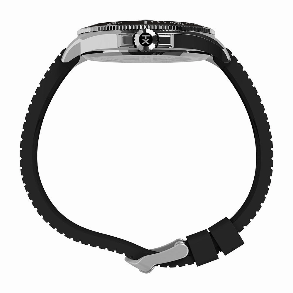 Timex Harborside Black Rubber Band Mens Watch TW2Y09200