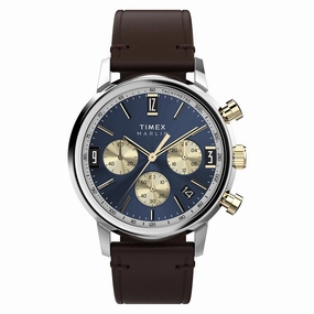 Timex Marlin Chronograph 40mm Leather Band Watch TW2W60400,quartz watch, quartz watches for men, quartz watches for women, best quartz watch, minimalist quartz watch, luxury quartz watch, waterproof quartz watch,analog quartz watch, digital quartz watch,af