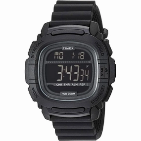 Timex Men's Watch - Command Alarm Black Silicone Strap Digital Dial | TW5M26100JT 