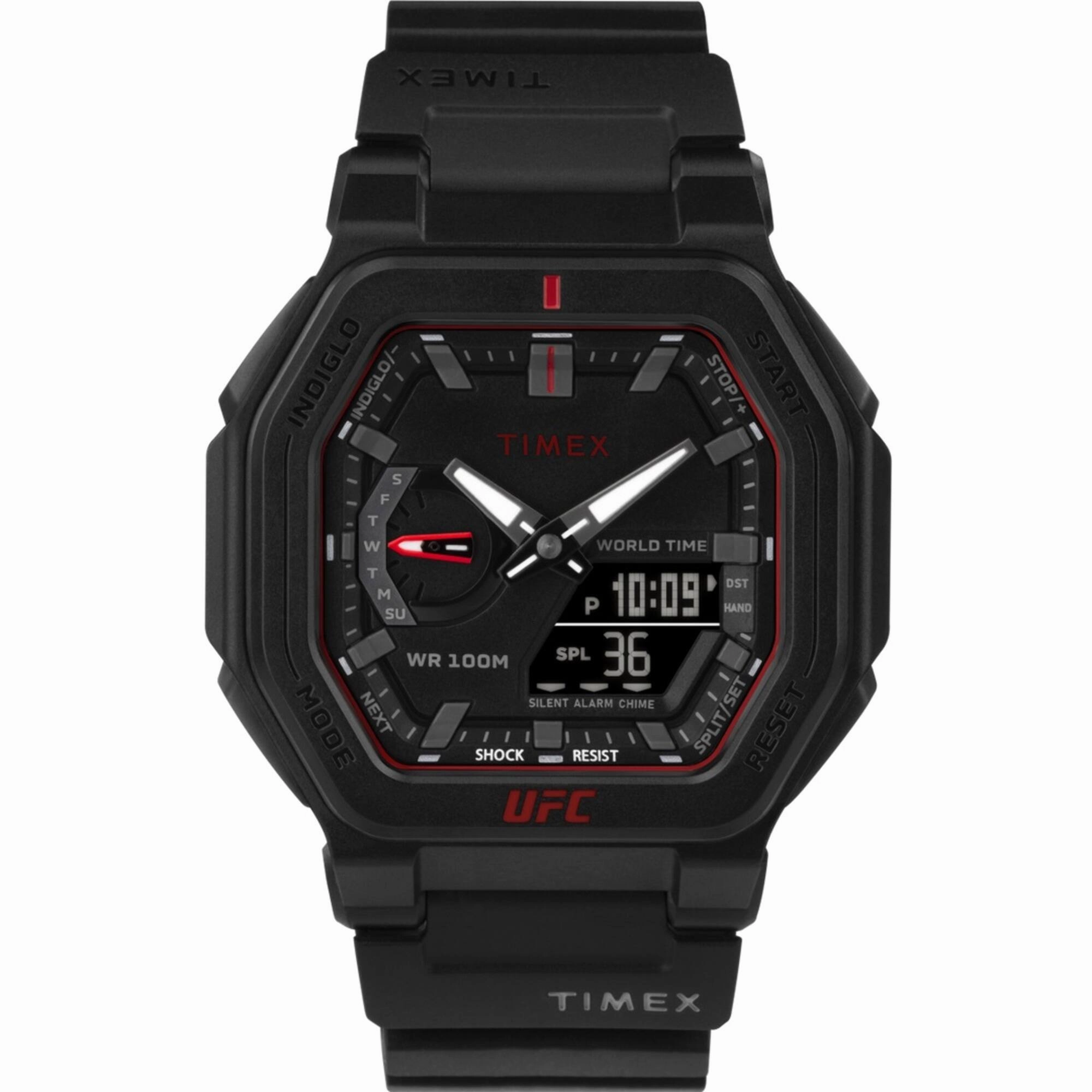 Timex Men's Watch - UFC Colossus Analog-Digital Dial Black Resin Strap | TW2V55200 men's watches best men's watches under $500 affordable men's watches men watches classic