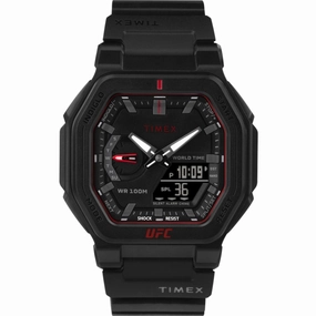 Timex Men's Watch - UFC Colossus Analog-Digital Dial Black Resin Strap | TW2V55200 men's watches best men's watches under $500 affordable men's watches men watches classic