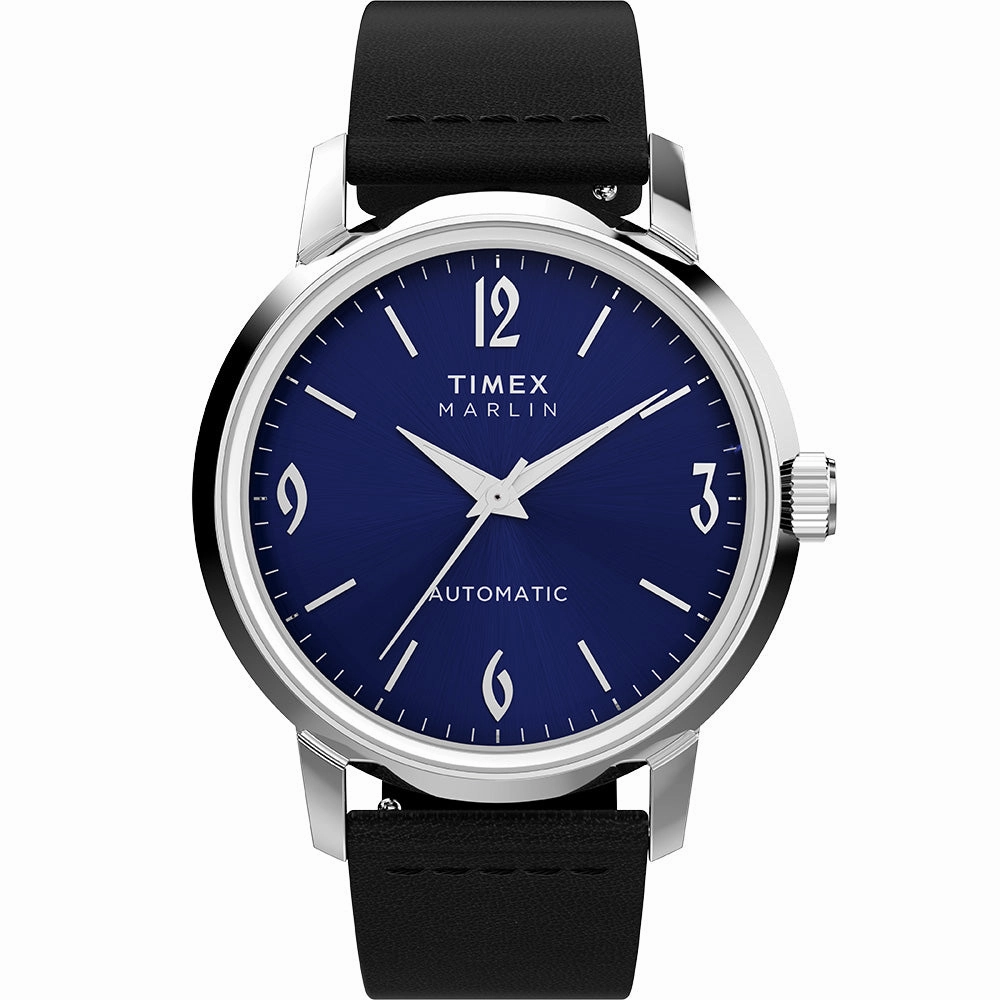 Timex TW2W93100 Marlin Automatic Affordable Leather Watch Leather Watch Discount