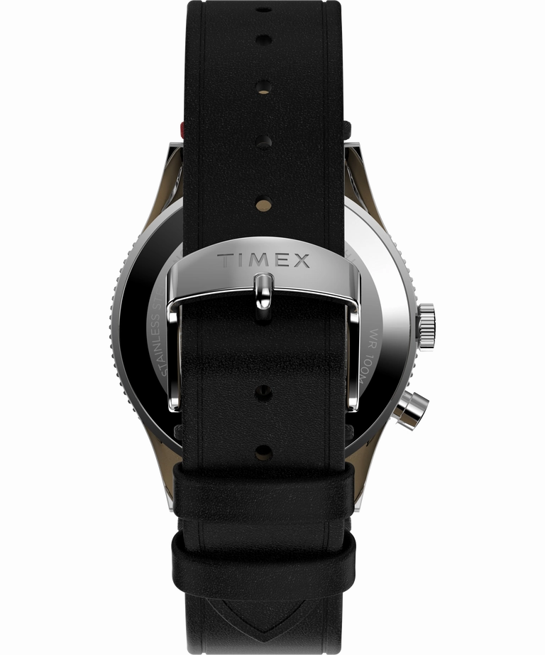 Timex Waterburry 39mm Leather Black Dial Watch TW2W22800