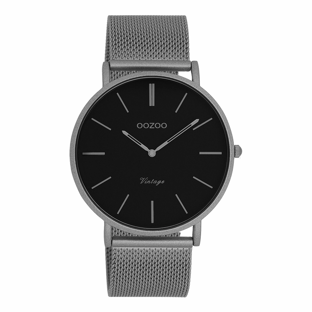 Titanium OOZOO watch with metal mesh bracelet - C9928,seiko watches,mens watches,couple watches,watches designer,watches discount,best watches for men