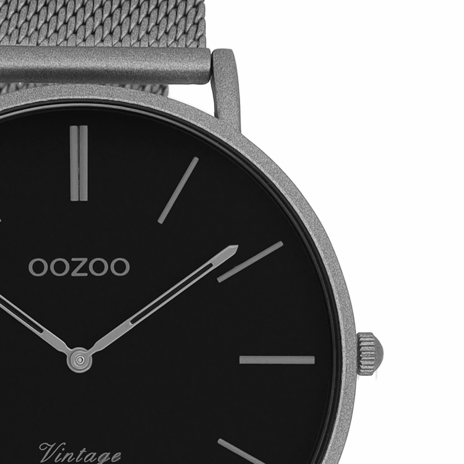 Titanium OOZOO watch with metal mesh bracelet - C9928