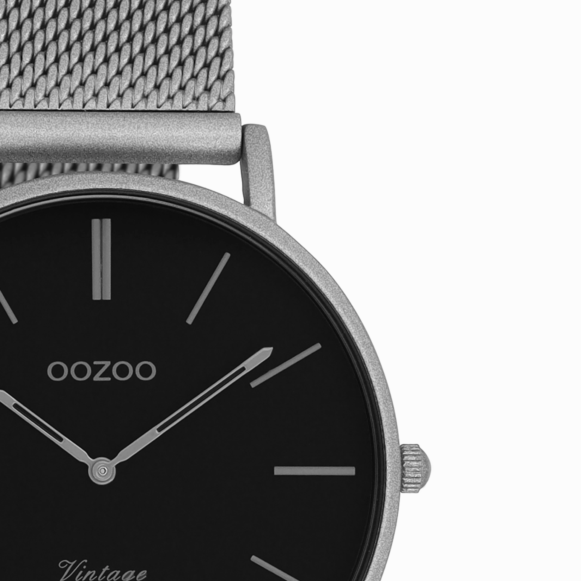 Titanium OOZOO watch with metal mesh bracelet - C9930