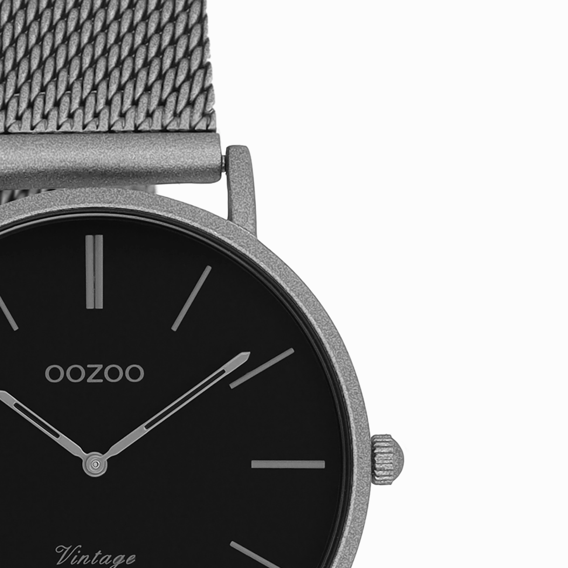 Titanium OOZOO watch with metal mesh bracelet - C9931