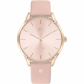 Tommy Hilfiger Pink Leather Strap Ladies Watch 1782215 