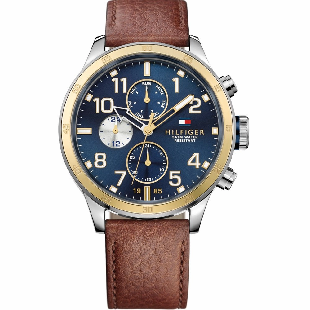 Tommy Hilfiger Trent 1791137 Multi-Function Affordable Leather Watch Leather Watch Discount