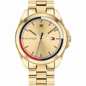 Tommy Hilfiger Yellow Gold Plated Mens Watch 1791686 