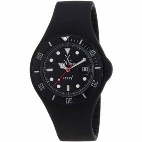 Toy Watch - Men's Watch - Jelly Quartz Black Dial Rubber Strap | JY02BK 
