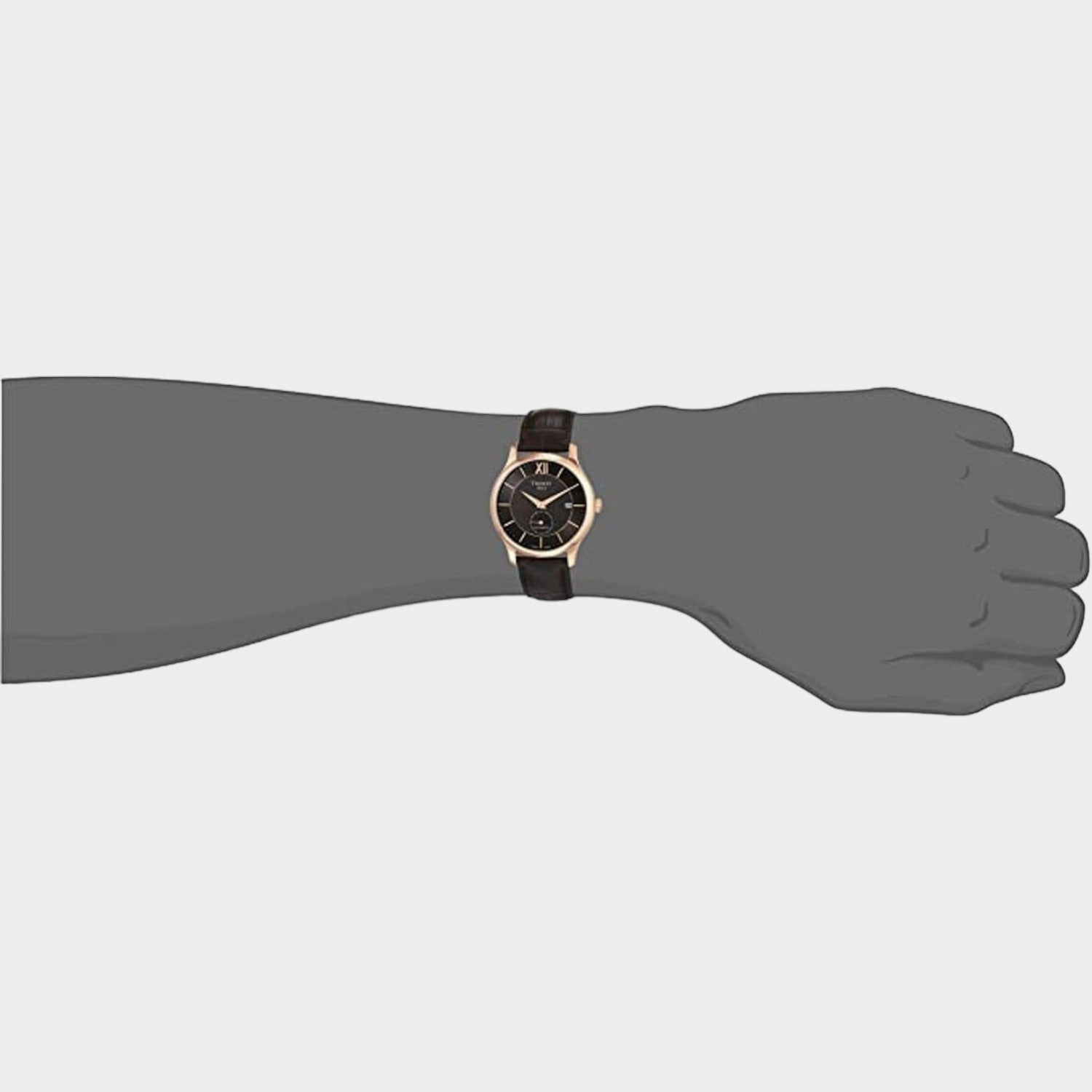 Tradition Men Analog Leather Watch T0634283606800