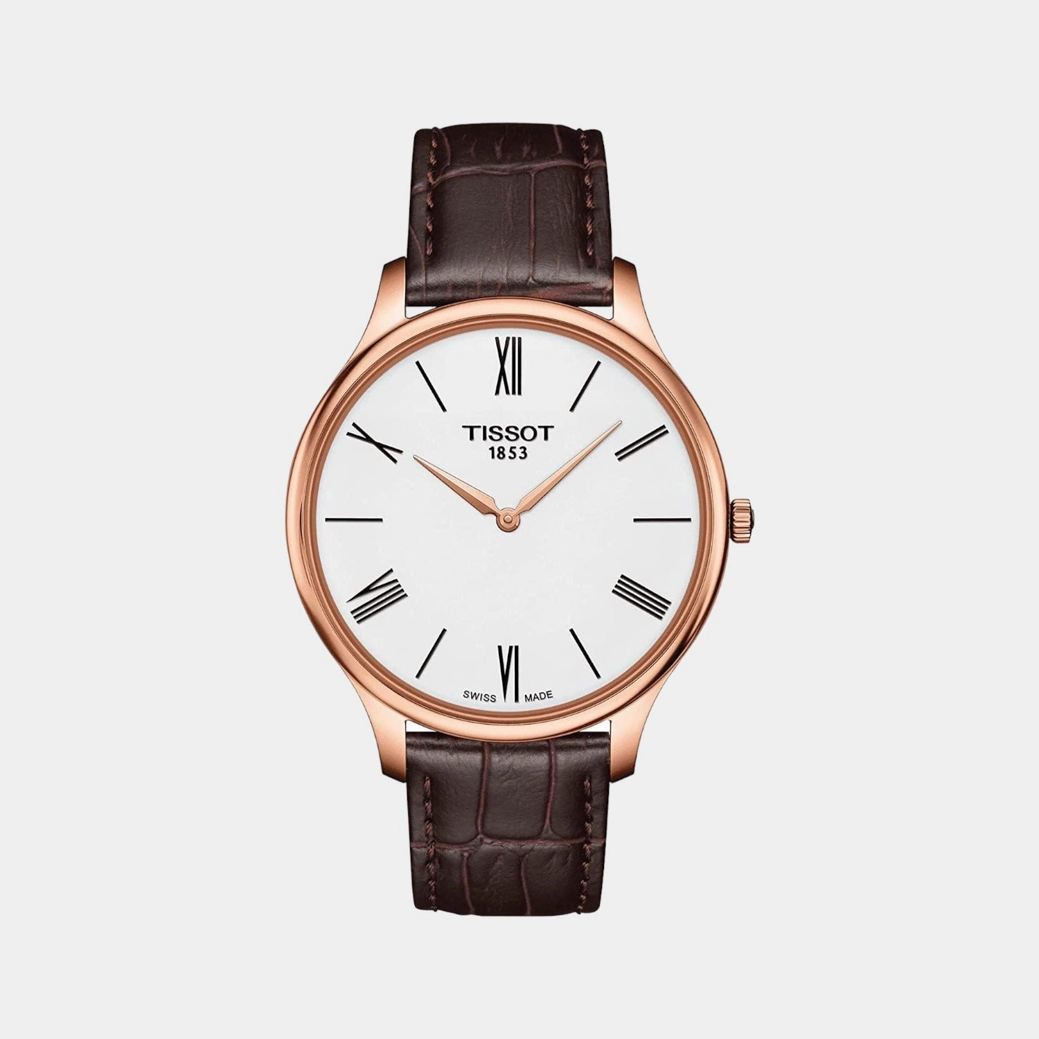 Tradition Men Quartz White Dial Analog Leather Watch T0634093601800 budget    watches    watches classic