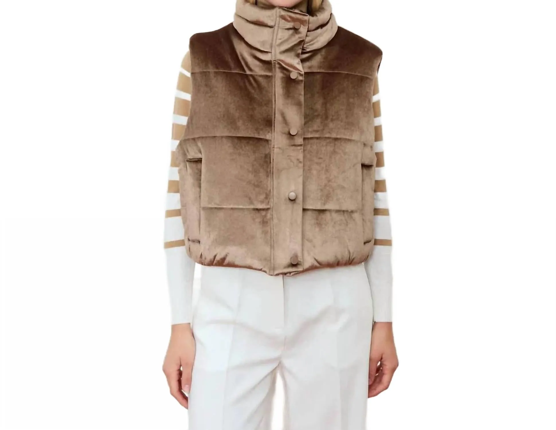 Tulipa Vest In Mink