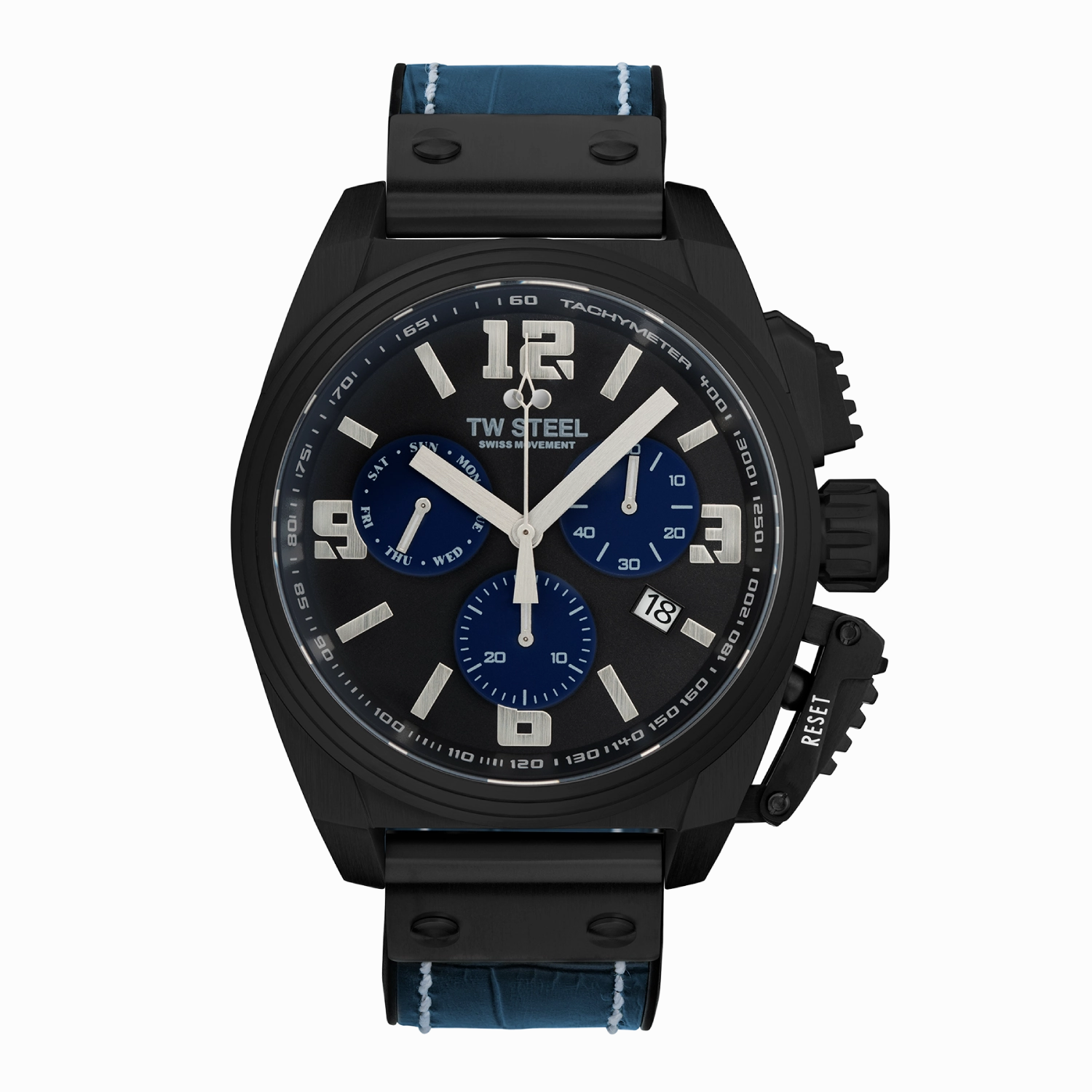 TW Steel Canteen 46MM Chronograph Blue Dial Mens Watch TW1117 