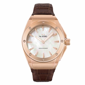 TW Steel CEO Tech Ladies 38mm Brown Leather Strap CE4034 