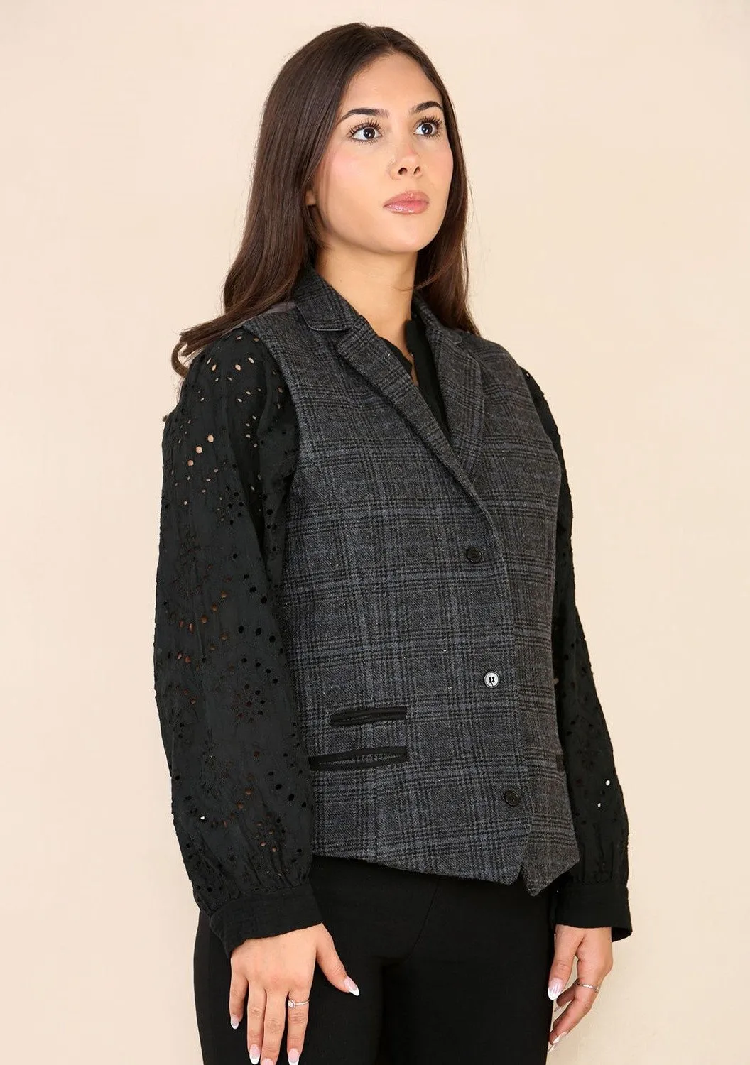 Tweed Check Waistcoat