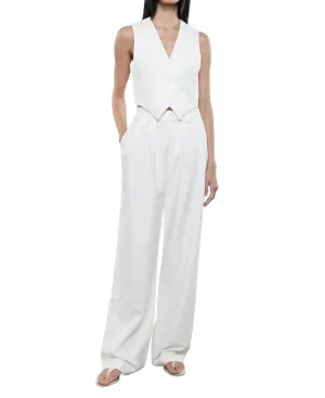 Twill Vest In Off White